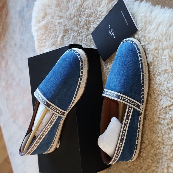 Adorable NWT IOB Coach Corrie Denim Espadrilles Slip-ons 💙 - Picture 3 of 16